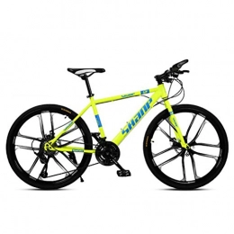 Tbagem-Yjr Bici Tbagem-Yjr City Mountain Bike, off-Road Bicicletta A velocità Variabile Doppio Freno A Disco for Adulti (Color : Yellow, Size : 30 Speed)