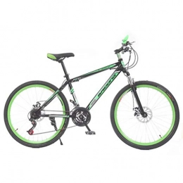 Tbagem-Yjr Bici Tbagem-Yjr Mountain Bike, 24 Pollici 21 velocità Doppio Freno A Disco velocità Bicicletta Sport for Il Tempo Libero (Color : Black Green)