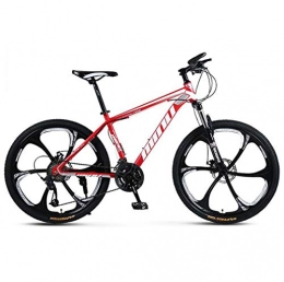 Tbagem-Yjr Bici Tbagem-Yjr Mountain Bike Maschile, Freno A Disco Damping Biciclette Precision Shifting City Road Bike (Color : Red White, Size : 24 Speed)