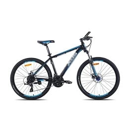 Generic  Telaio per mountain bike a 24 velocità con doppia sospensione per adulti, telaio in lega di alluminio, ruota da 26 pollici / nero rosso (nero blu)