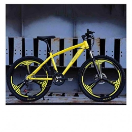 TOOLS Mountain Bike Bici da Strada Bicicletta Mountain Bike MTB Adulti Strada Biciclette for Uomini e Donne 26in Ruote Regolabile velocità Doppio Freno a Disco (Color : Yellow, Size : 21 Speed)