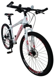 Totem Bicycles Wheel Lightweight Aluminium Frame Speeds Disc Brake, Mountain Bike/Biciclette 27.5 '' Ruota Leggero Telaio in Alluminio 21 velocità Shimano Freno a Disco Unisex-Adulto, Bianco 2