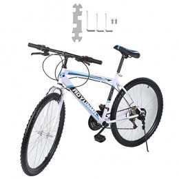 Uniqueheart Bici Uniqueheart Carbon Steel 21 Speed 26 inch Double Disc Brake Mountain Bike Cycling Road Bike No Traffic Jams Bicycle