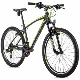 Leader Fox Mountain Bike Velo - Muscolare MTB 26 Leader Fox mxc 2022 da uomo, 8 V, telaio da 14", colore: Grigio opaco / Verde