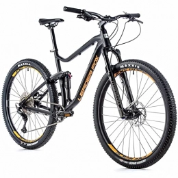 Leader Fox Bici Velo - Muscolo per mountain bike 29 Leader Fox Harper 2021, tutto sospesa nero opaco e arancione, 11 V, telaio da 21, 5 pollici, altezza 55 cm, XL - per adulti da 185 cm a più)