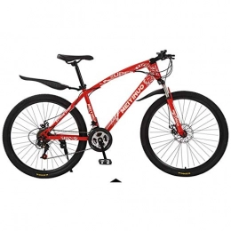 VVBGTS Bici VVBGTS Pieghevole Mountainbike 26-inch 21 / 24 / 27 velocità Mountain Bike, Nero, Rosso (Colore: Rosso, Dimensione: 24) (Color : Red, Size : 27)