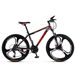 WANYE Mountain Bike WANYE 26 Pollici Mountain Bike Alluminio 21 / 24 / 27 / 30 velocità con Telaio in Acciaio Ad Alto Tenore di Carbonio Freno a Disco 3 / 6 Razze Black red-21speed