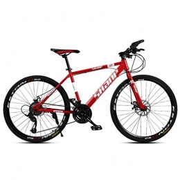 WANYE Mountain Bike WANYE Mountain Bike, Mountain Bike High Timber per Giovani / Adulti 26 Pollici, MTB Professionale 21 / 24 / 27 / 30 velocità, Leggera, Colori Multipli red-30speed