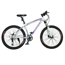 WGYDREAM Bici WGYDREAM Mountainbike Bici Bicicletta MTB Mountain Bike, 26 Biciclette Pollici Lega di Alluminio, 27 velocità, Doppio Disco Freno E Sospensione Anteriore MTB Mountain Bike (Color : Purple)