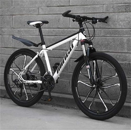 WJSW Bici WJSW Mountain Bike Ammortizzante da Guida, Bici da Strada City - Dual Suspension MTB da Uomo (Colore: Bianco, Dimensioni: 27 velocità)