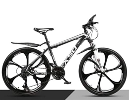 WJSW Bici WJSW Mountain Bike da 26 Pollici per Bici da Strada da Città per Adulti, Bici da Città per pendolari (Colore: Bianco Nero, Dimensioni: 30 velocità)