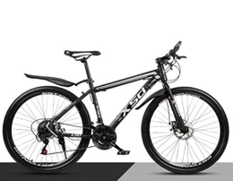 WJSW Bici WJSW Mountain Bike in Acciaio ad Alto tenore di Carbonio, Bici da 26 Pollici per Bici da Città Hardtail (Colore: Nero, Dimensioni: 27 velocità)