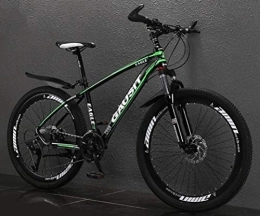 WJSW Bici WJSW Mountain Bike in Lega di Alluminio, smorzamento Fuoristrada da 26 Pollici per Il Tempo Libero Sportivo all'aperto (Colore: Verde Scuro, Dimensioni: 30 velocità)