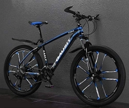 WJSW Bici WJSW Mountain Bike MTB da 26 Pollici con Telaio in Alluminio per Bicicletta da Strada per Città per Adulti (Colore: Nero Blu, Dimensioni: 27 velocità)