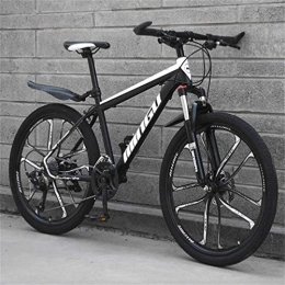 WJSW Bici WJSW Mountain Bike per Adulti City Road Bicycle - Commuter City Hardtail Bike Unisex (Colore: Nero Bianco, Misura: 27 velocità)