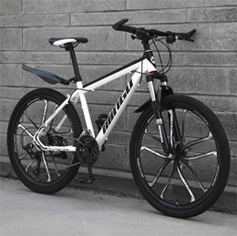WJSW Bici WJSW Mountain Bike per Adulti Uomo MTB - Bicicletta da Mountain Bike Ammortizzata a Doppia Sospensione (Colore: Bianco, Dimensioni: 21 velocità)