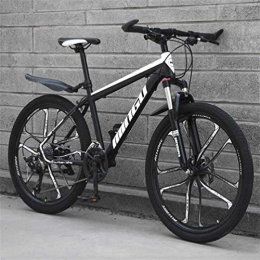 WJSW Bici WJSW Mountain Bike per Adulti Uomo MTB - Bicicletta da Mountain Bike Ammortizzata a Doppia Sospensione (Colore: Bianco Nero, Dimensioni: 21 velocità)