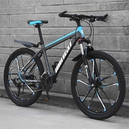 WJSW Bici WJSW Mountain Bike per Adulti Uomo MTB - Bicicletta da Mountain Bike Ammortizzata a Doppia Sospensione (Colore: Nero Blu, Dimensioni: 21 velocità)