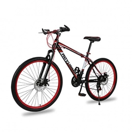 WXX Bici WXX 26-inch 21-velocità-Shock Absorbing Doppio Freno A Disco per Adulti Mountain Bike Anti-Skid Anti-Stab Student Bicyclesuitable per Outingavailable in Tre Colori, Black Red