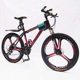 WYLZLIY-Home Bici WYLZLIY-Home Mountain Bike Bicicletta MTB Sportiva da Montagna 26" Mountain Bike, Telaio in Acciaio Hardtail con Doppio Freno a Disco Anteriore e sospensioni, 21 velocità (Color : Red)