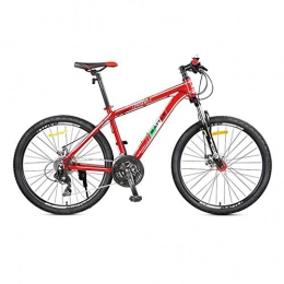 WYLZLIY-Home Bici WYLZLIY-Home Mountain Bike Bicicletta MTB Sportiva da Montagna Mountain Bike, 26” Frame di Alluminio Hardtail, Doppio Freno A Disco E Il Blocco Sospensione Anteriore, 27 velocità (Color : Red)