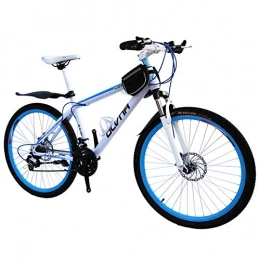 XER Bici XER Mountain Bike da Uomo, Telaio in Acciaio da 17"Pollici, forcelle Ammortizzate per ammortizzatori Posteriori a 21 / 24 / 27 / 30 velocità Completamente Regolabili, Blue, 27speed