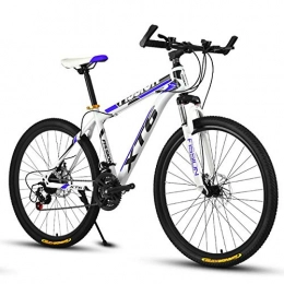 XXY Mountain Bike XXY Mountain Bike a velocit variabile a velocit variabile Assorbimento degli Urti Freni Doppio Disco Uomini e Le Donne della Bicicletta (Color : White Blue, Size : 27speed)