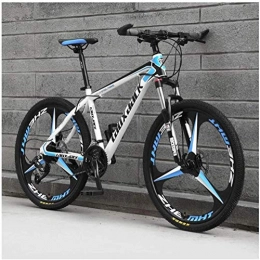 YANQ Mountain Bike YANQ 26" Sospensione Anteriore Folding Mountain Bike 30 velocità Uomini Bicicletta O Telaio con Freni A Doppio Olio delle Donne Alto Tenore di Carbonio-Acciaio MTB, Blu