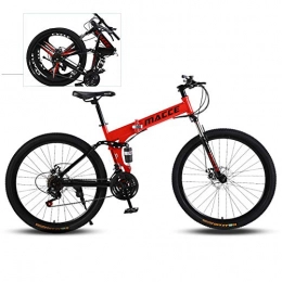 YXYBABA Mountain Bike YXYBABA - Bicicletta a doppio disco a 24 velocità, 24 pollici, mountain bike da strada per adulti, maschio e femmina, in acciaio ad alto tenore di carbonio, 24 speed spoke wheel