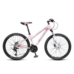 zcyg Bici zcyg Bike di Montagna da 26 Pollici 27 velocità, Forchetta di Sospensione di Blocco, Telaio in Alluminio per Uomini Donne da Uomo MTB Biciclette Adlut Bici(Color:Rosa)