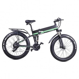 Bicicleta de montaña elctrica 26 pulgadas Fat Tire Bicicleta elctrica for adultos nieve / montaña de playa / ebike, motor de 1000 W, 21 Velocidad Playa Nieve E-bici con los asientos traseros Bicicle