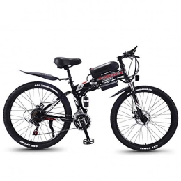 CHXIAN Bicicleta de montaña eléctrica plegables Bicicleta Elctrica de Montaa Plegable, Bicicleta Elctrica de Montaa con Batera de Iones de Litio (36V 350W) Absorcin de Choque Doble Apto para Adultos (Color : Black, Size : A)