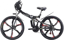 CASTOR Bicicleta de montaña eléctrica plegables Bicicleta electrica 26 '' Bicicleta eléctrica plegable de montaña, bicicleta eléctrica de 350W con batería de litio de 48V 8AH / 13AH / 20AH, suspensión completa premium y engranajes de 21 velocidades