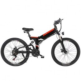 Amantiy Bicicleta Bicicleta electrica, Bicicleta eléctrica de la montaña Adulta Plegable, batería de Litio de 48V 5-20V, Bicicleta de aleación de Aluminio 480W, 21 velocidades, Rueda de Pelo de aleación de Aluminio de