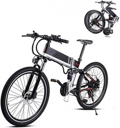 CASTOR Bicicleta Bicicleta electrica Bicicletas, 26 en bicicleta de montaña eléctrica plegable con 48V 350W Batería de litio aleación de aluminio eléctrico Ebike con batería de piel y bicicleta eléctrica de choque fro