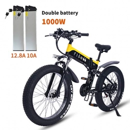 ride66 Bicicleta Bicicleta Electrica Plegable de Montaa Fat Bike MTB 26" 1000W Adulto Mujer
