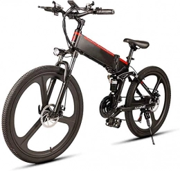 ZJZ Bicicleta de montaña eléctrica plegables Bicicleta eléctrica asistida para bicicleta de montaña de 26 pulgadas con batería extraíble de iones de litio de gran capacidad (48 V 350 W) Engranaje de 21 velocidades y tres modos de trabajo para ad