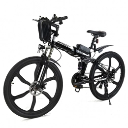 Kara-Tech Bicicleta Bicicleta eléctrica de montaña de 26 pulgadas, plegable, 250 W, batería de 8 Ah, 21 velocidades, de aluminio