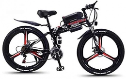 WJSWD Bicicleta Bicicleta eléctrica de nieve, 26 '' de bicicleta eléctrica plegable bicicletas de montaña for adultos Frenos 36V 350W 13Ah extraíble de iones de litio E-Bici Fat Tire doble disco de luz LED Batería de