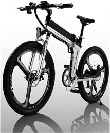 HCMNME Bicicleta Bicicleta Eléctrica Mini bicicleta eléctrica, con motor de 400 vatios 26 '' Montaña plegable Bicicleta eléctrica oculta batería de litio de litio dual Break Break Bike Electric Bike para adultos Unise