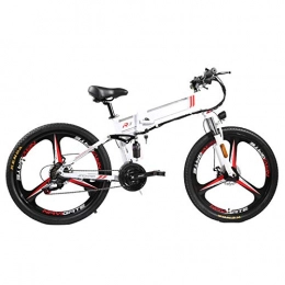 Home store Bicicleta Bicicleta Eléctrica Plegable, con Batería Extraíble de 48V / 10Ah, Híbrido de 21 velocidades, Bicicletas Eléctricas para Adultos 350Wwhite