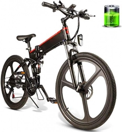 ZJZ Bicicleta de montaña eléctrica plegables Bicicleta eléctrica plegable de 26 pulgadas con asistencia eléctrica, bicicleta eléctrica con llanta combinada, 48 V, 10 Ah, 350 W, motor, bicicleta eléctrica de montaña para hombres y mujeres, viajes