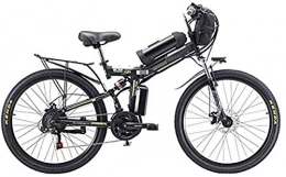 ZJZ Bicicleta Bicicleta eléctrica, plegable eléctrica, material de acero con alto contenido de carbono Bicicleta de montaña con 26 "Super, engranajes de 21 velocidades, motor de 500 W extraíble, batería de litio de