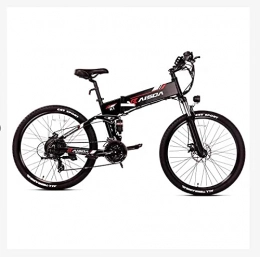 KAISDA Bicicleta Bicicleta eléctrica Plegable para Adultos Bicicleta de montaña de 26"Motor Ligero de 500 W Engranajes Profesionales Shimano de 21 velocidades con batería de Iones de Litio extraíble de 48 V 10, 4 Ah