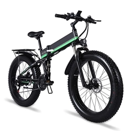 satxtv Bicicleta de montaña eléctrica plegables Bicicleta eléctrica Plegable para Hombres y Mujeres, Bicicleta montaña 26 Pulgadas, Horquilla Delantera con amortiguadores neumáticos, MX01