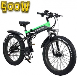 Fangfang Bicicleta Bicicletas Eléctricas, Bicicleta eléctrica plegable, de 26 pulgadas 4.0 Fat Tire motos de nieve, 48V500W suave cola de la bicicleta, 13Ah Batería de litio for una larga vida de 100 kilometros, pantall
