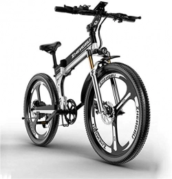 HUAQINEI Bicicleta de montaña eléctrica plegables Bicicletas eléctricas para adultos Bicicleta eléctrica, bicicleta de montaña plegable eléctrica con motor de 48V400W, batería de litio de 12AH, resistencia a 90 km, vehículos todo terreno todoterren