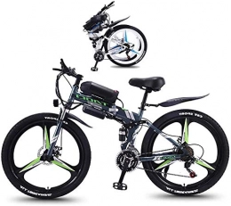 Fangfang Bicicleta Bicicletas Eléctricas, Plegable eléctrico de bicicletas de montaña de 26 pulgadas Fat Tire Ebike 350W del motor, la suspensión plena y 21 cambios de velocidad con retroiluminación de LCD 3 Montar los