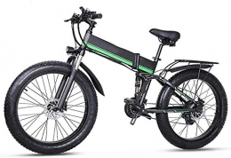  Bicicleta de montaña eléctrica plegables BNGSElectric MX01-Green - Bicicleta de montaña plegable de 48 V, 1000 W, 4.0 Fat Tire e Bike batería de litio de 48 V, para entornos urbanos y desplazamientos hacia y desde el trabajo