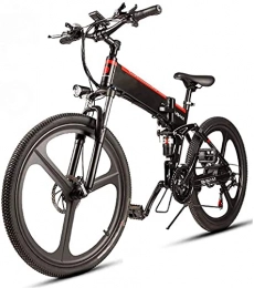 CCLLA Bicicleta CCLLA Bicicleta eléctrica de 26 '' para Adultos 350W Motor 48V 10.4AH Batería de Iones de Litio extraíble 32Km / H Mountainbike 21 Niveles asistido por Cambio